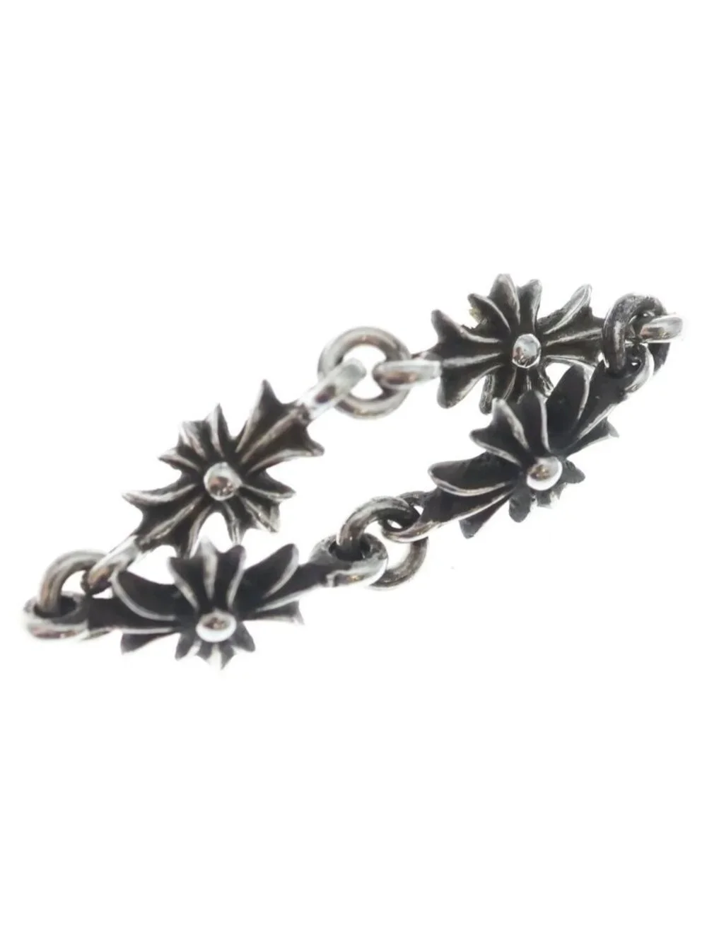 Chrome Hearts Tny CH Pls Tiny Ech Plus Ring Silver